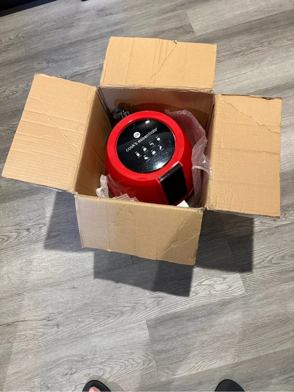 Red Digital Air Fryer with Touch Controls